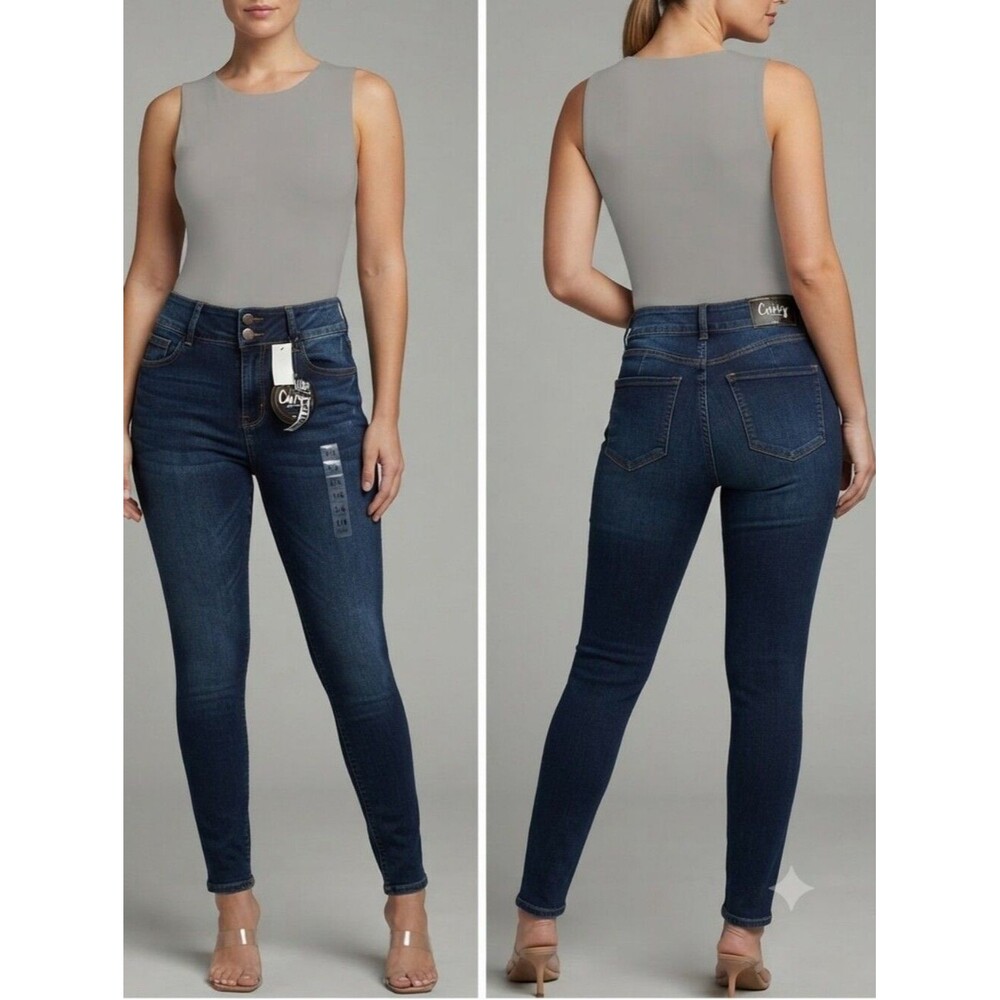 Dollhouse Curvy Collection Dark Wash High Rise Skinny Jeans Waist 25 Size 5/6